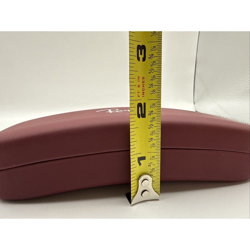 Ray-Ban Case Hard Clam Shell Snap Shut Eye Glass Sunglasses Case Barn Maroon - Picture 7 of 7